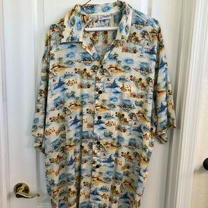 Disneyland button down short sleeved shirt